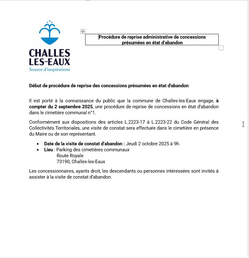 Reprise administrative de concessions